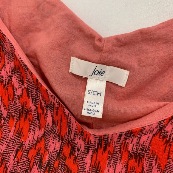 Joie Tea Rose Maxi Dress Womens S Small Red Pink Sleeveless Tiered Boho Lined - Picture 10 of 16